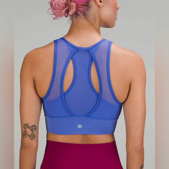 Lululemon Everlux High-Neck Train Bra Wild Indigo - Picture 13 of 15